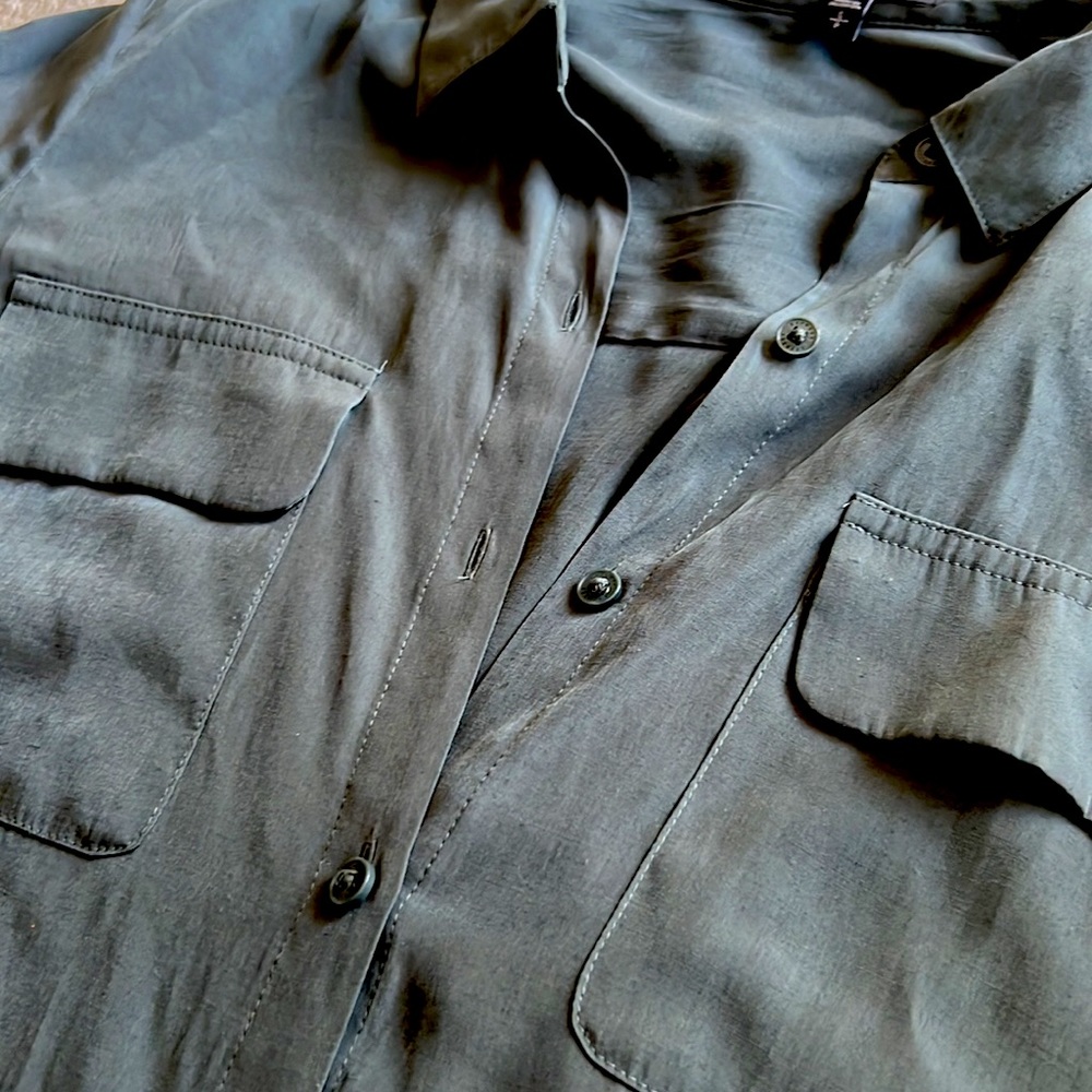 BOGO Express Dark Olive Green Button-Down Shirt - Picture 4 of 5